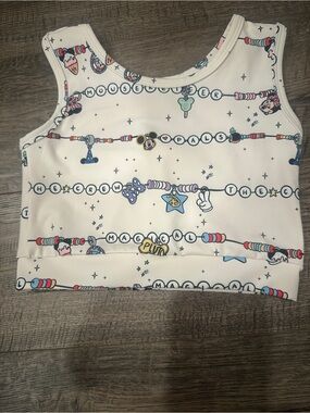Girls Disney White Tank, Size 5/6